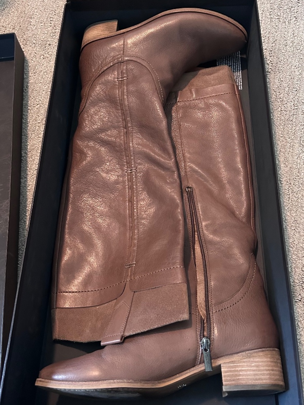 Kenneth Cole Tan Leather Knee High Boots - Sz 9